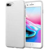 JETech Silicone Case for iPhone 7 Plus, iPhone 8 Plus, 5.5 Inch, Silky-Soft Touch Full-Body Protective Case, Shockproof Cover with Microfiber Lining (Light Grey)